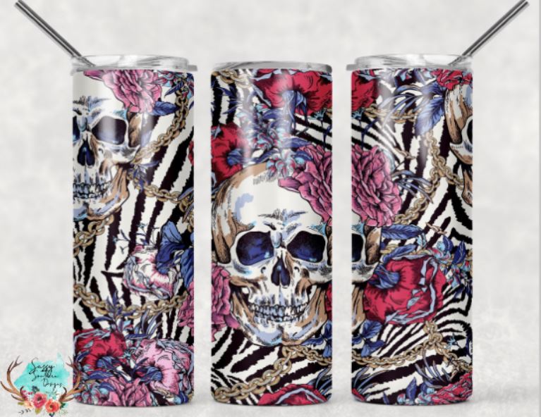 Skull Flower Tumbler – Southern Sass Apparel