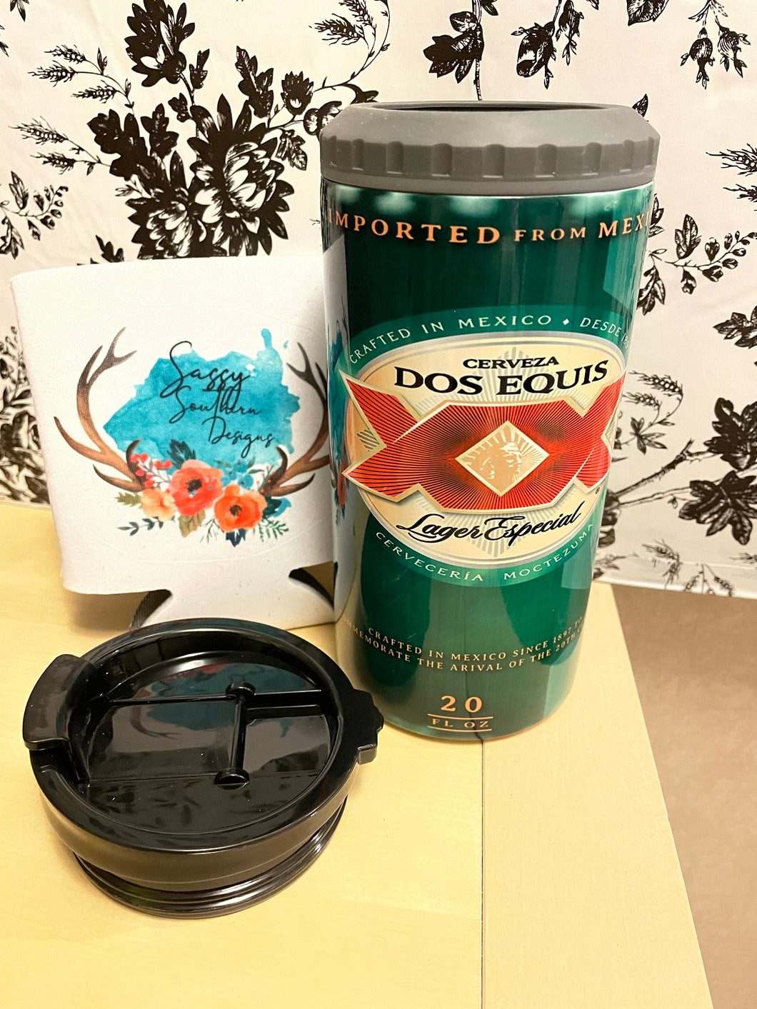 12 oz 4 in 1 can/bottle cooler koozie Tumbler- Dos Equis XX – Sassy  Southern Designs, LLC